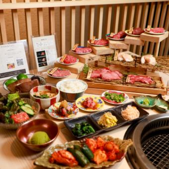 Most popular for everyday use☆All-you-can-drink available ■Renzo Course 4500 yen■ (7 special dishes + 3 types of seared yukhoe + 11 types of meat + dessert)