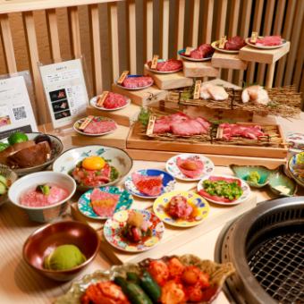 The most popular restaurant for entertaining guests☆All-you-can-drink available ■Renzo Kiwami Course 6,500 yen■ (7 types of delicacies + 6 types of seared yukhoe + 11 types of meat + dessert)