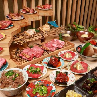 特別な日におすすめ！蓮蔵階段コース5500円 (逸品7種＋刺身3種+肉11種+デザート)