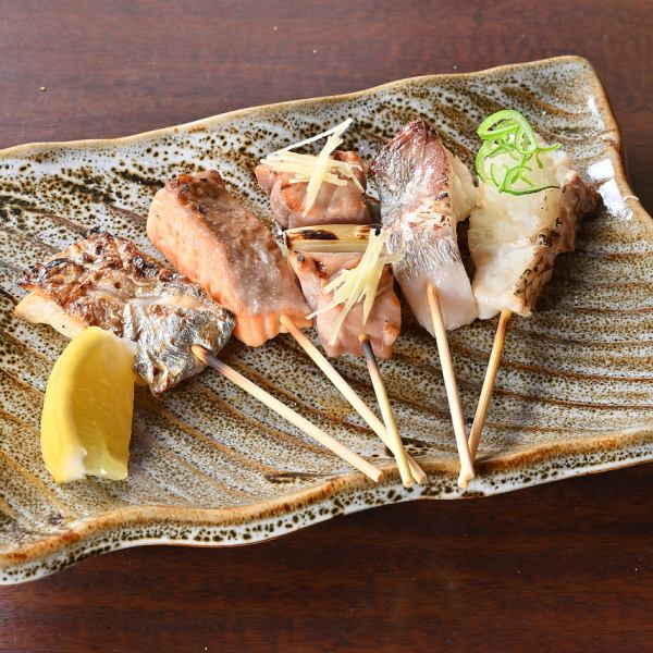 とりあえず！魚焼き串５種盛り