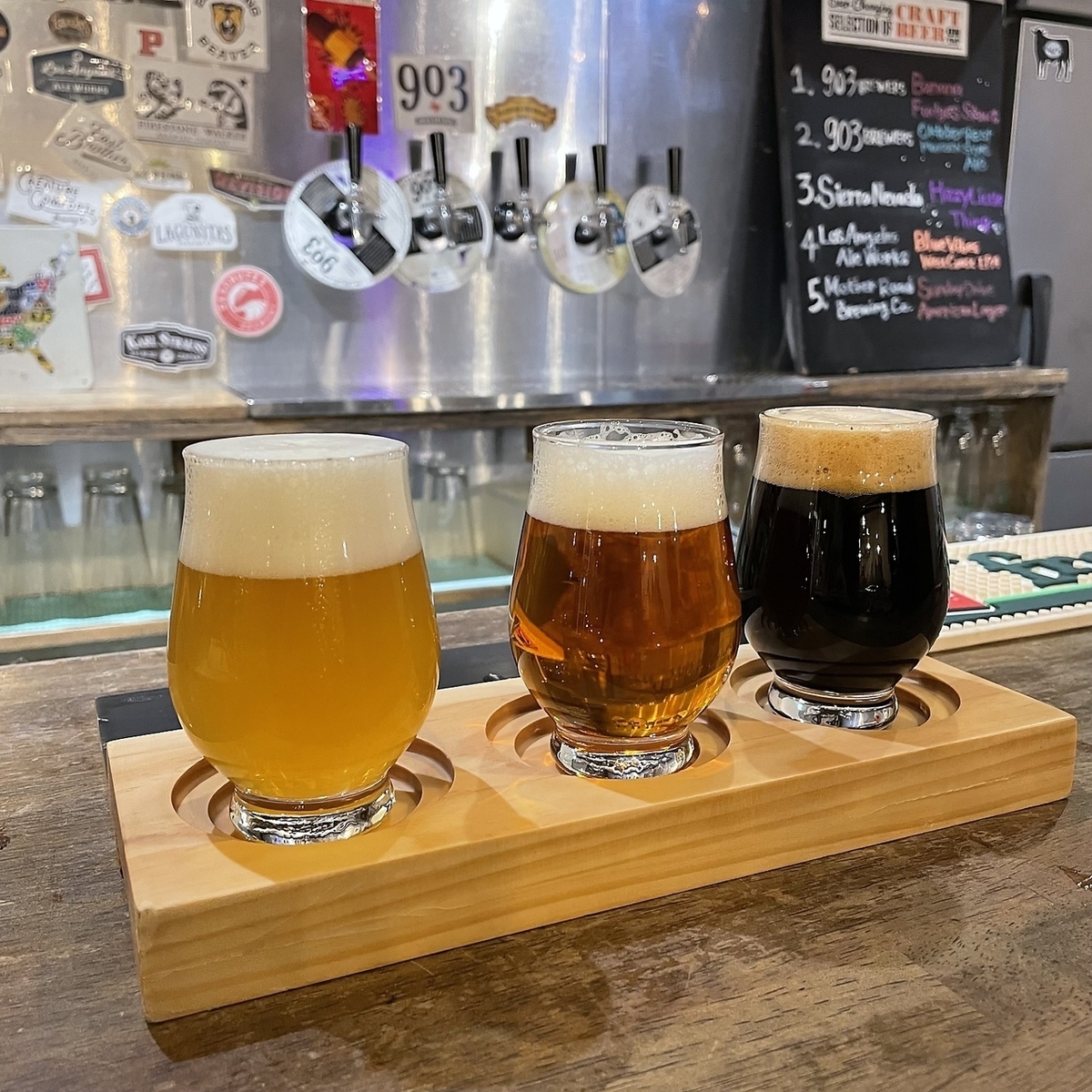 人気★日替わりのクラフトビール飲み比べ