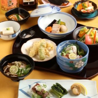 季節の会席【極】コースお造り,天婦羅,焼き物など全10品★飲み放題付6000円