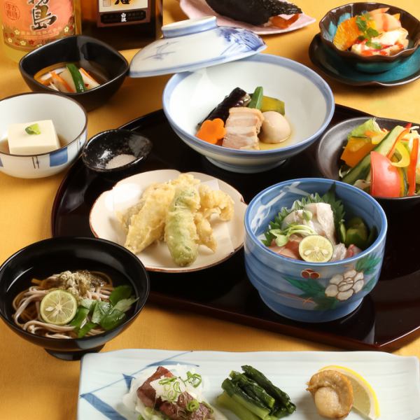 豪華歓送迎会にオススメ◎お刺身に天ぷらなど等全10品お一人様6000円。