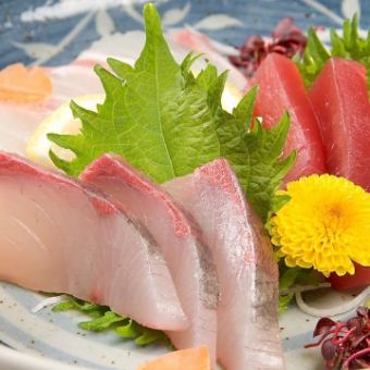 ご宴会コース華,お造り,焼物,揚げ物,蒸し物等 二時間飲み放題付 お一人様5000円