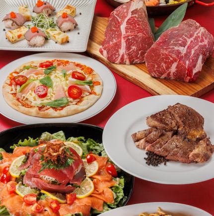 【飲み放題90分付き】超お得！ガッツリ食べたい方必見★ステーキ食べ放題プラン！！！