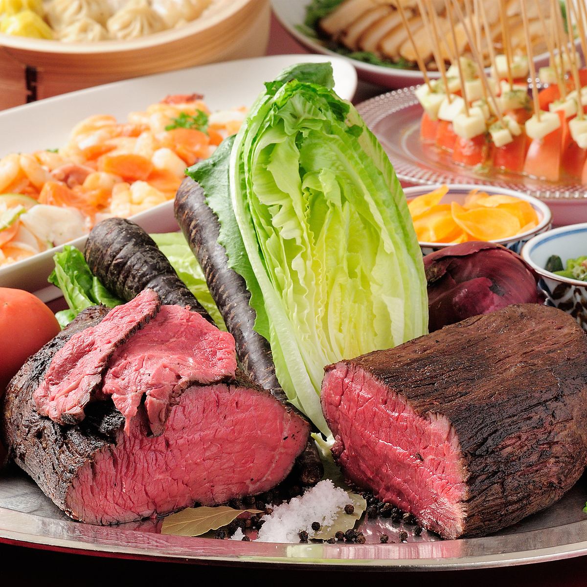 90分食べ放題の贅沢ディナーが楽しめるコースを5500円でご用意♪