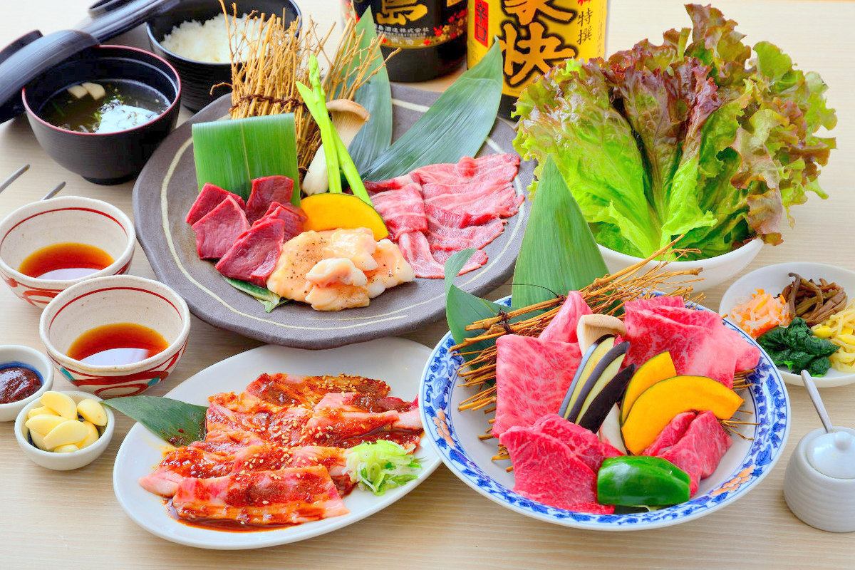 Uses Japanese black beef from Kyoto.We have a variety of recommended courses where you can eat various parts!