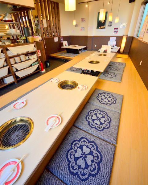 Clean and spacious tatami mat seats.Customers with small children can also enjoy their meals with peace of mind.