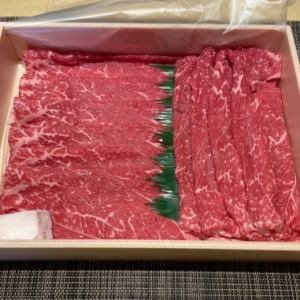 Japanese black beef for sukiyaki and shabu-shabu