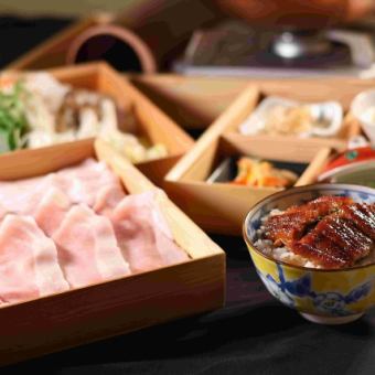 ミニうな丼付き【かつおまるごといただく黄金に輝くお出汁】 豚を食べつくす専門店の創作コース