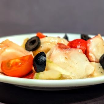 Marinated seafood and celery