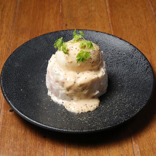 Truffle-flavored soft-boiled egg potato salad