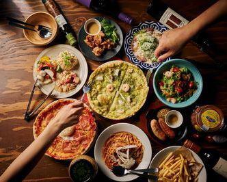 【이탈리안 코스】 120 분 음료 무제한 포함! 피자와 감자, 튀김 등 인기 메뉴 전 10 품 3500 엔