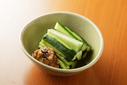 Meat miso cucumber