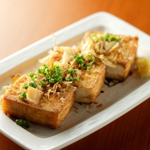 Grilled thick fried tofu