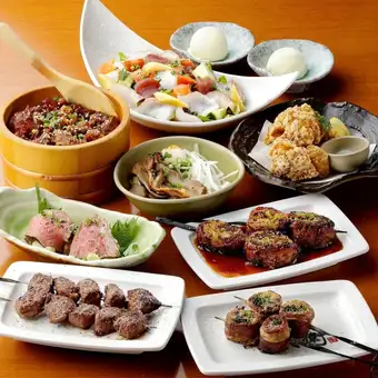 和牛の逸品料理に野菜巻き串など数々!歓送迎会や宴会,飲み会に『極コース(飲放付き)』