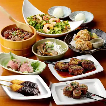 和牛の逸品料理に野菜巻き串に〆の牛飯！送別会や宴会,飲み会に『極コース(飲み放題なし)』
