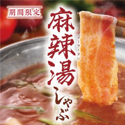 ☆【期間限定・食べ放題】麻辣湯しゃぶ・豚コース 4,378円(税込)