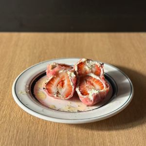 Strawberry Daifuku? Prosciutto and Cream Cheese