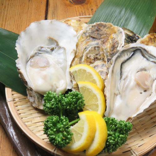 One grilled oyster 350 yen