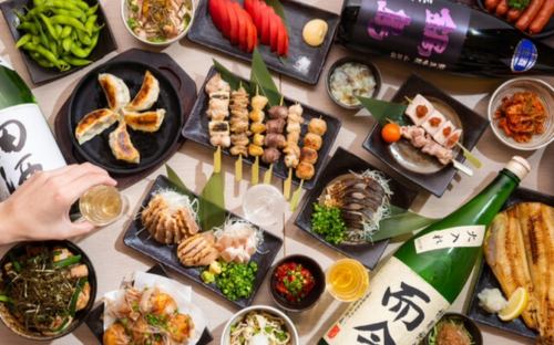 豊富な料理とお酒