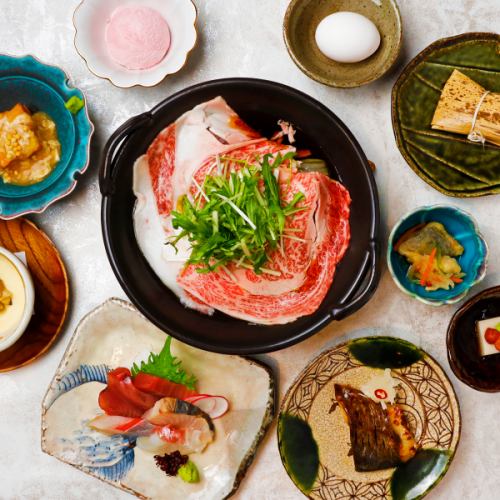 旬の食材を使用した本物の和食料理人達の本格割烹料理をお楽しみください！