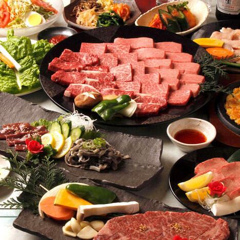 『90分食べ飲み放題コース/5,500円』大人気の・ハラミ・カルビを含む＜全59種類＞