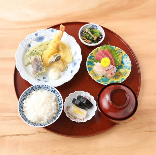 京の天麩羅お造り御膳