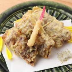 Eel tempura with Japanese pepper salt