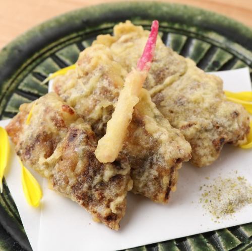 Eel tempura with Japanese pepper salt