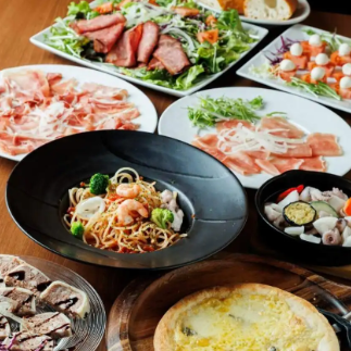 【大満足コース】新鮮野菜とこだわり食材のイタリア料理9品×2時間丸々飲み放題♪5000円⇒3900円