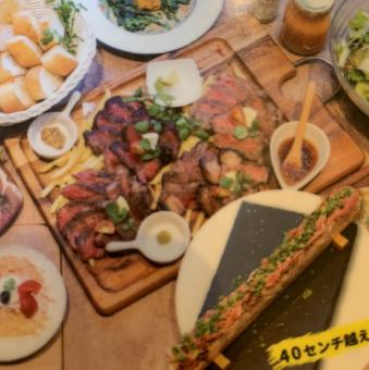 [Luxury course <<Dish only>>] Meat platter with sirloin/sea urchin horen/pancakes, etc. 3,980 yen (excluding tax)