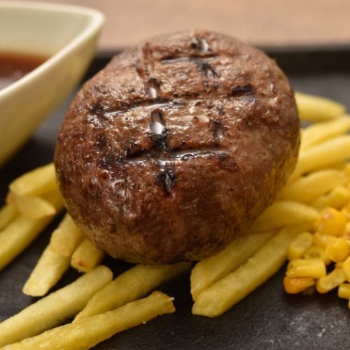 Charcoal-grilled black beef fist hamburger (200g)