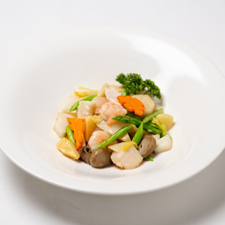 シーフードと野菜の炒め