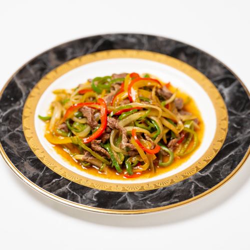 大福牛とピーマンの炒め