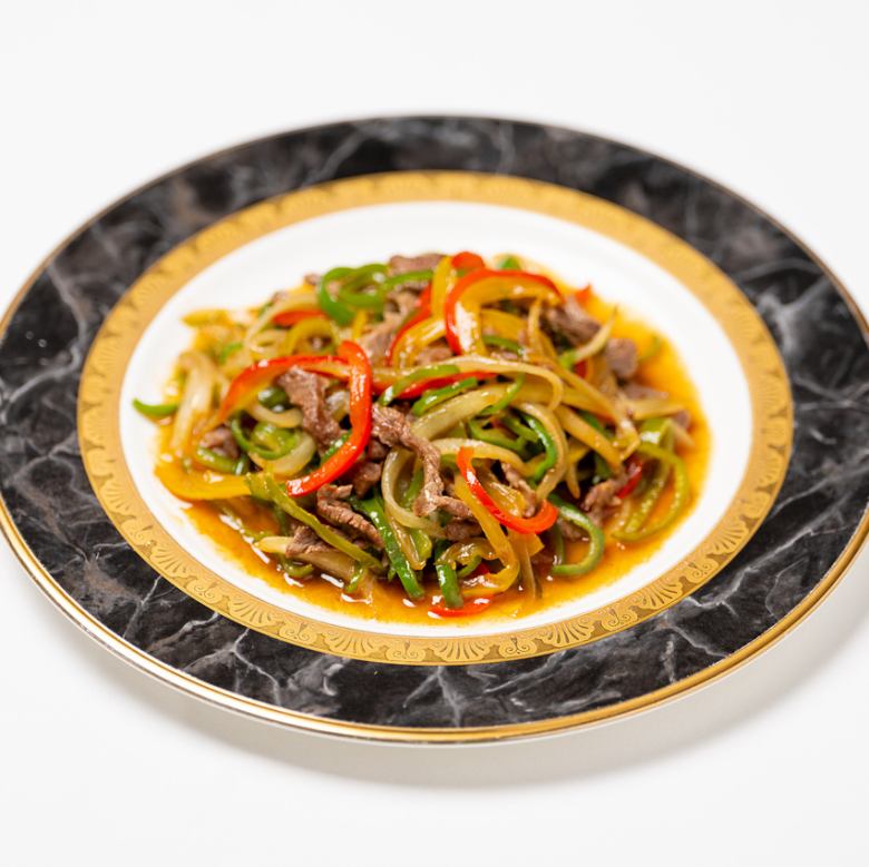 大福牛とピーマンの炒め