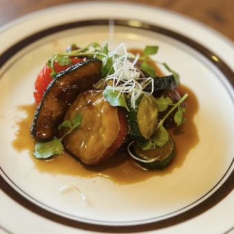 秋の野菜と豚肩ロースの黒酢あん　単品(ライス付き)