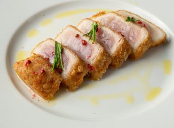 Rare Tuna Cutlets ~Pink Pepper Sauce~