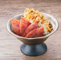 Crunchy potato salad with Unsan ham