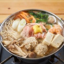 Pork and chicken meatball chanko nabe (1 serving)