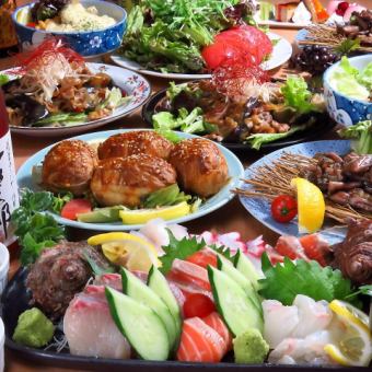 【6～7月】夏宴会コース★季節のグルメ勢揃い♪飲放題付7品3500円