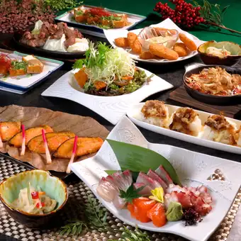 [Kantekiya 'Year-End' Unified Course] 9 dishes including 4 kinds of sashimi, grilled pork skirt steak, cheese beef, etc. 《2-hour all-you-can-drink included》 5,500 yen