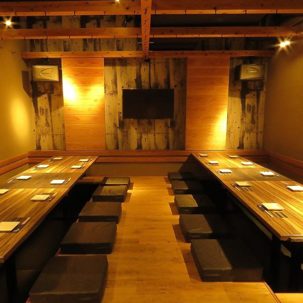 [Spacious horigotatsu private room] Since it is a horigotatsu space, you can use it with a wider space.It is also a popular seat for banquets.