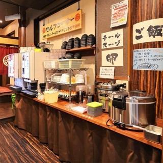 雑炊・たまごかけごはんが無料！自分で作るセルフコーナーを是非ご利用ください♪