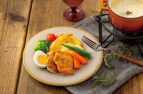 奶酪火锅烤鸡盘