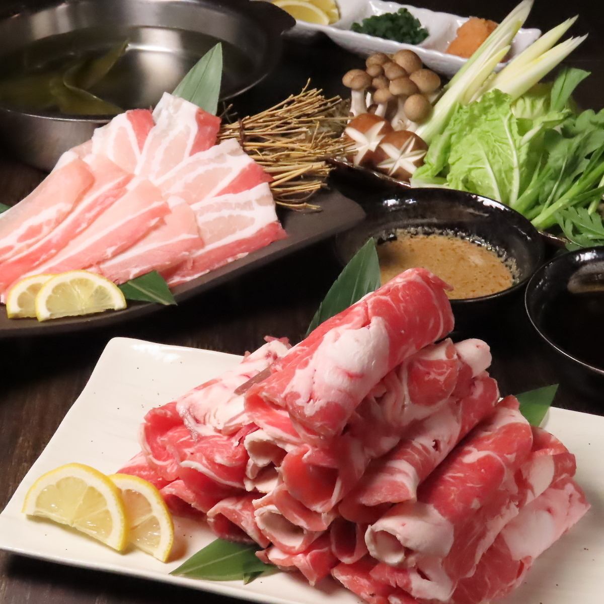 Our lamb shabu is thickly sliced and extremely delicious.