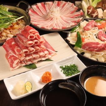 【羊肉涮鍋】【滿足套餐】3種肉10道菜+火鍋+點睛之筆◆6,500日元，含生啤酒120分鐘無限暢飲
