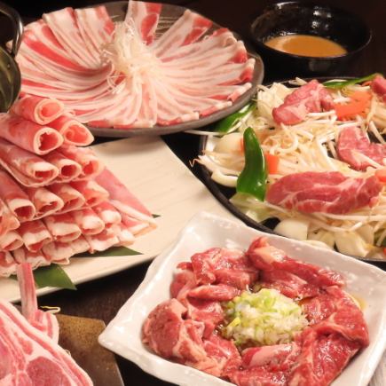 【北海道黒毛和牛+生ラムジンギスカン堪能コース】【大満足全11品】120分飲み放題付き9000円