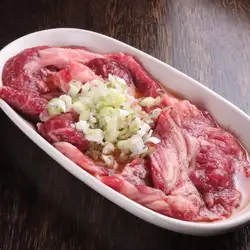 Hiromai's specialty: Salted Genghis Khan (grilled lamb)