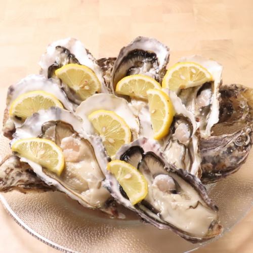 <<Fresh oysters from Akkeshi City that can also be served raw!>> Oysters (grilled or steamed) from 380 yen (tax included) *Raw oysters from 350 yen (tax included)